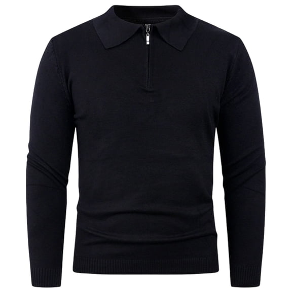 Yhkghxis Quarter Zip Sweater Men Fashionable Stand Collar Long Sleeve Casual Pullover Top Comfortable Warm Soft Textured Outerwear for Autumn Winter