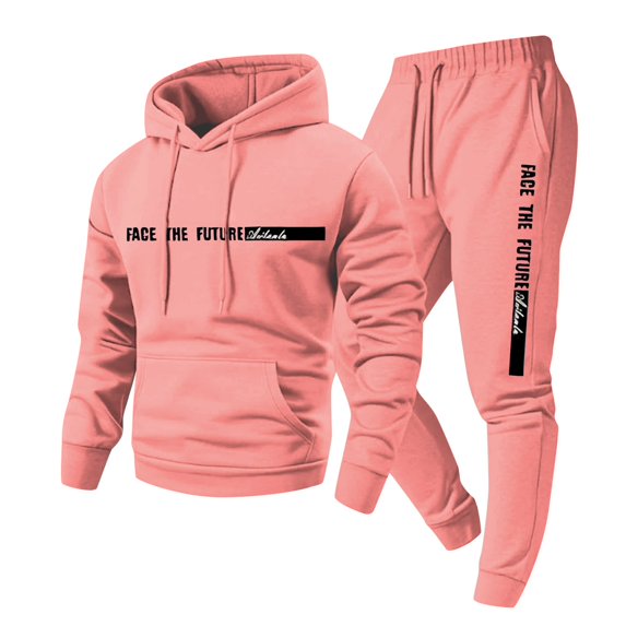 Yhkghxis Sweatsuits for Men 2 Piece Casual Letter Printed Sweatshirts Jogging Gym Sweat Suits Athletic Track Suit Sets