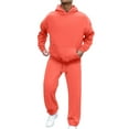 thumbnail image 1 of Yhkghxis Sweatsuits for Men 2 Piece Solid Color Hoodies with Sweatpants Sets Track Suits Mens Casual Running Jogging Sport Suit Sets, 1 of 5