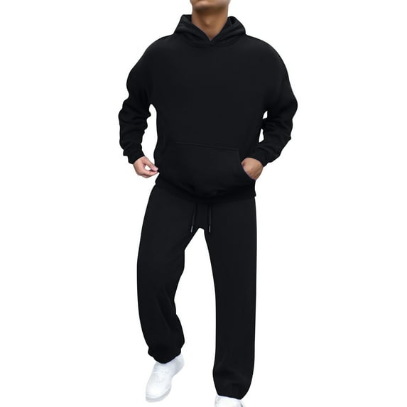 Yhkghxis Sweatsuits for Men 2 Piece Solid Color Hoodies with Sweatpants Sets Track Suits Mens Casual Running Jogging Sport Suit Sets