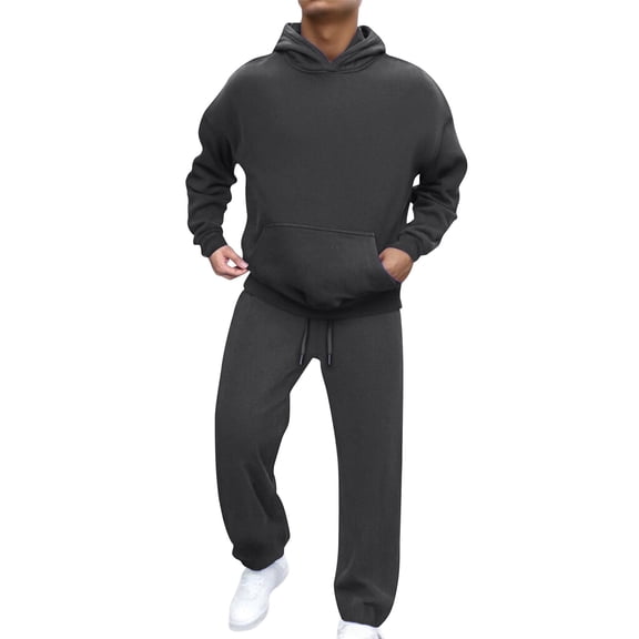Yhkghxis Sweatsuits for Men 2 Piece Solid Color Hoodies with Sweatpants Sets Track Suits Mens Casual Running Jogging Sport Suit Sets