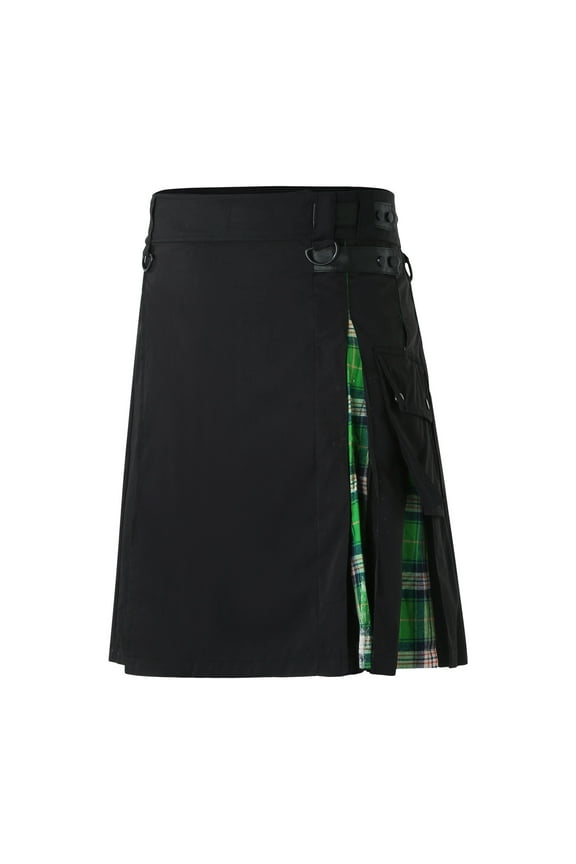 Utility Kilt for Men Irish Tartan Tactical Pleated Scottish Skirt Traditional Highland Hybrid Casual Gothic Modern Kilts