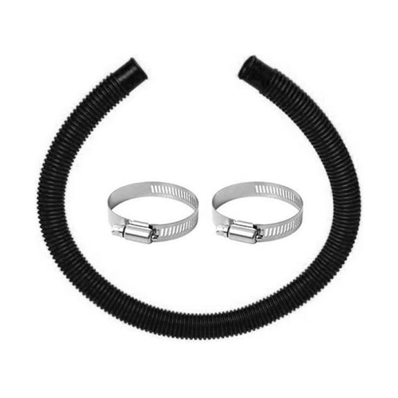 Yhmxh 1-1/4 Inch x 9" Pool Hoses for Above Ground Pools, Swimming Pool Pump Replacement Hose With stainless steel clamps, Sturdy Flexible 1.25 inch Skimmer Filter Suction Hose Accessories, 1 Pack