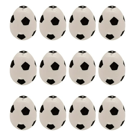Yhmxh 12PCS Easter Egg Decor, Refilled Easter Eggs with Mini Football and Rugby Pattern, Great Spring Gift for Girls and Boys, Easter Egg Hunt Fillers, Easter Basket Stuffers Gifts