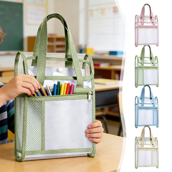 Yhmxh 13-Pockets Expanding File Bag with Handle, A4 Size Project Bags Document Organizer, Portable Stationery Tote Accordion File Organizer, Waterproof Folder for Office, Travel, Home Organization