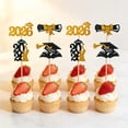 thumbnail image 1 of Yhmxh 2026 Graduation Cupcake Toppers, 24 PCS Glitter Grad Cap & Diploma Cake Picks, Food/Appetizer Picks For Graduation Party Mini Cake Decorations for Graduation Party Supplies, 1 of 6