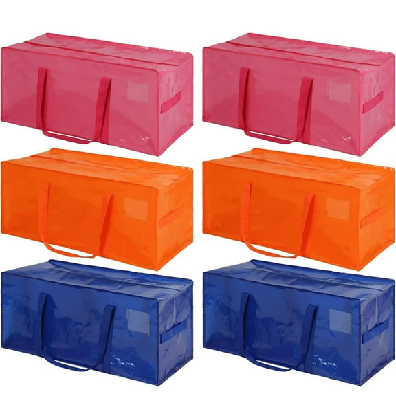 Yhmxh 24-Gallon Moving Bags, Heavy Duty Extra Large Moving Bags with Handles, Waterproof Foldable Storage Totes, Clothing Storage Bags, Packing Moving Boxes for College Supplies & Seasonal Storage