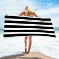 thumbnail image 1 of Yhmxh 2PCS Beach Towels Oversized, 30x60 Inch Quick Dry Sturdy Sand Free Towels with Stripe Pattern, High Absorbent Microfiber Beach Towel for Beach, Bathroom, Pool Party, Vacation, 1 of 5