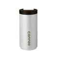 thumbnail image 1 of Yhmxh 400ml Coffee Travel Mug, Insulated Coffee Mug with Lid, Stainless Steel Coffee Cup, Coffee Tumbler for Hot&Cold Drinks, Stainless Steel Reusable Thermal Cup for Travel Office School Party(White), 1 of 5