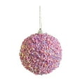 thumbnail image 1 of Yhmxh 4ct 3.14 Inch Christmas Tree Balls Ornaments, Sequin Glitter Shatterproof Plastic Decorative Baubles for Xmas Tree Decor Holiday Party Wedding Christmas Decorations-Pink, 1 of 6