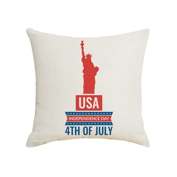 Yhmxh 4th of July Decorations Pillow Covers 18x18 inch Independence Day Patriotic Throw Pillow Case American Flag Stars and Stripes Cushion Case for Sofa Couch Bed Home Outdoor