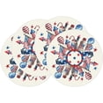 thumbnail image 1 of Yhmxh 4th of July Round Placemats Set of 4, American Flag Stars and Stripes Round Table Mats Set, 14 Inch Patriotic Memorial Day Round Place Mats for Independence Day Party Decoration, Dinner, 1 of 6