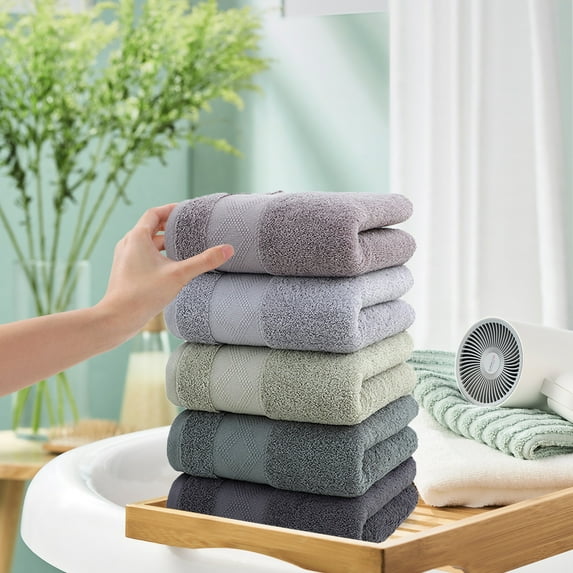 Yhmxh 5 Pcs Bath Towels Set, Plush Cotton Quick-Dry & High Absorbent Bath Towels, 28"x14" Soft Skin-Friendly Ligtweight Shower Towel for Gym, Swimming Pool, Spa