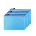 thumbnail image 1 of Yhmxh 5 Pcs Mesh Zipper Pouch Document Bag, A4 Size Waterproof Plastic Zip File Folders, Multipurpose Receipt Pouch Transparent Mesh Storage Bags for Office Supplies, Paper Organizer, 1 of 6