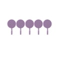 thumbnail image 1 of Yhmxh 5Pcs Plastic Self Adhesive Hooks, Round Plastic Heavy Sticky Towel Hooks Home Storage, Removable Wall Hangers Key Holder for Bathroom, Kitchen, Office, Closet, Glass (Purple), 1 of 6