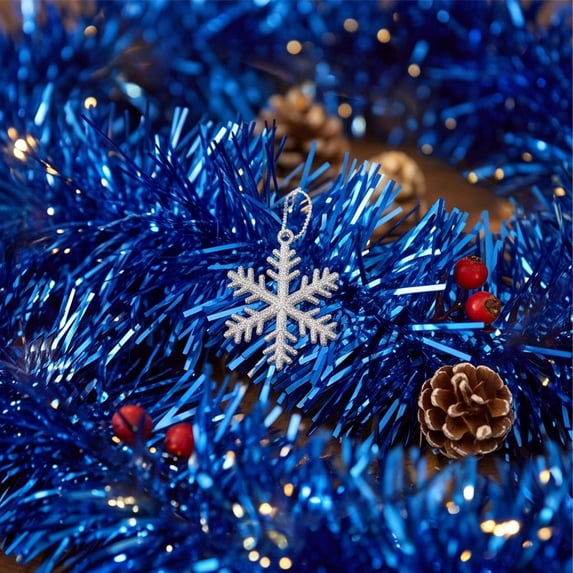 Yhmxh 6.5Ft Christmas Tinsel Garland Xmas Tree Decorations, Metallic Shiny Tinsel Twist Garland, Flexible Holiday Decorative Tinsel for Xmas Wreath Mantel Railing Party Indoor Outdoor Home Decor