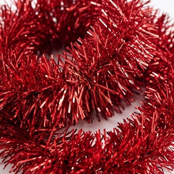 Yhmxh 6.5Ft Christmas Tinsel Garland Xmas Tree Decorations, Metallic Shiny Tinsel Twist Garland, Flexible Holiday Decorative Tinsel for Xmas Wreath Mantel Railing Party Indoor Outdoor Home Decor