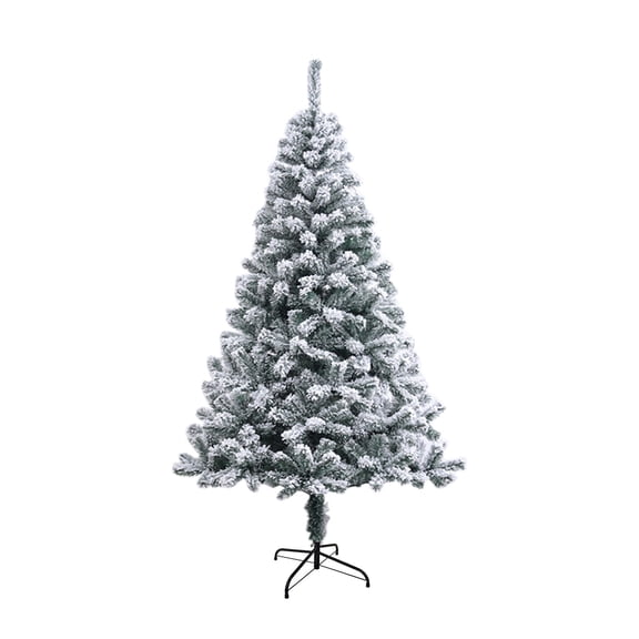 Yhmxh 6.9FT Large Christmas Tree, White Artificial Snow Flocked Christmas Tree with PVC Pine Branches, Realistic Snowy Look, Sturdy Metal Stand, IndoorSnow Xmas Tree for Home Office Shops