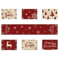 thumbnail image 1 of Yhmxh 7Pcs Christmas Table Runners Placemats, Red & White Snowflake Merry Christmas Table Runner Reindeer Snowflake Xmas Tree Let It Snow Table Mat Set for Christmas Winter Holiday Table Decoration, 1 of 6
