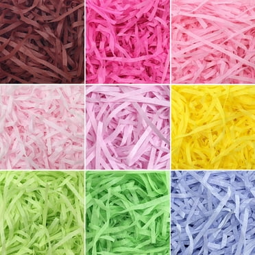 Yhmxh 80G Crinkle Cut Paper Shred Filler for Packing and Empty Basket Filler, Raffia Tissue Paper Grass Stuffers Gift Boxes Filler for DIY Craft Wrapping Party Valentines Day Decorations(Peach)