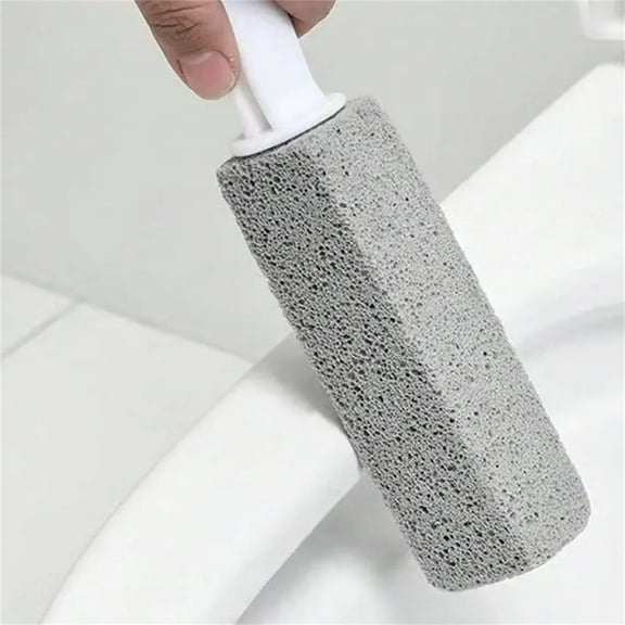 Yhmxh 9.3 in Pumice Stone for Toilet Cleaning, Natural Pumice Toilet Brush, Pumice Cleaning Stone Toilet Bowl with Extra Long Handle for Removing Toilet Bowl Ring, Pool, Bathroom,Toilet Brush -