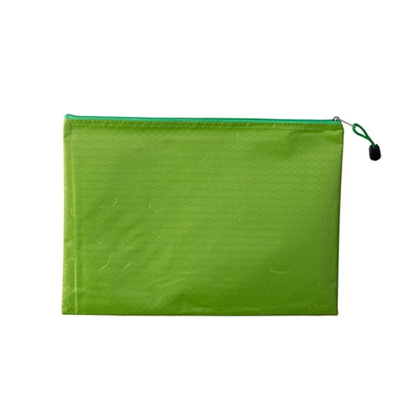 Yhmxh A4 File Envelope Zipper Pouch, Lightweight Nylon File Folders, Waterproof A4 Document Organizer Zipper Bag, Suitable for Documents Tablet Phone Stationery (Green)