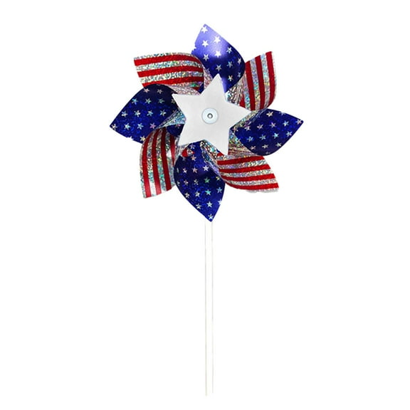Yhmxh American Flag Patriotic Pinwheels, 4th of July Pinwheels Red White and Blue Decorations Wind Spinners Outdoor Decor Windmills for Yard Garden, Independence Day Party Supplies