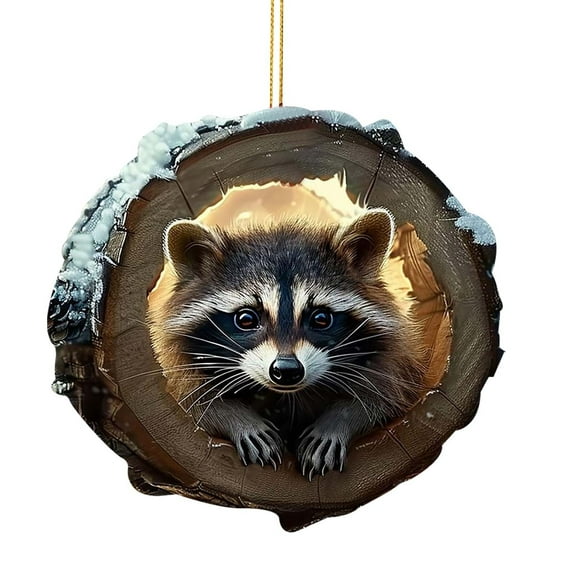Yhmxh Animal Christmas Ornaments for Christmas Tree, Christmas Ornaments 2026 Forest Animals Acrylic Hanging Decoration Gift for Animal Lovers, Funny Christmas Ornament for Xmas Tree Home Decor