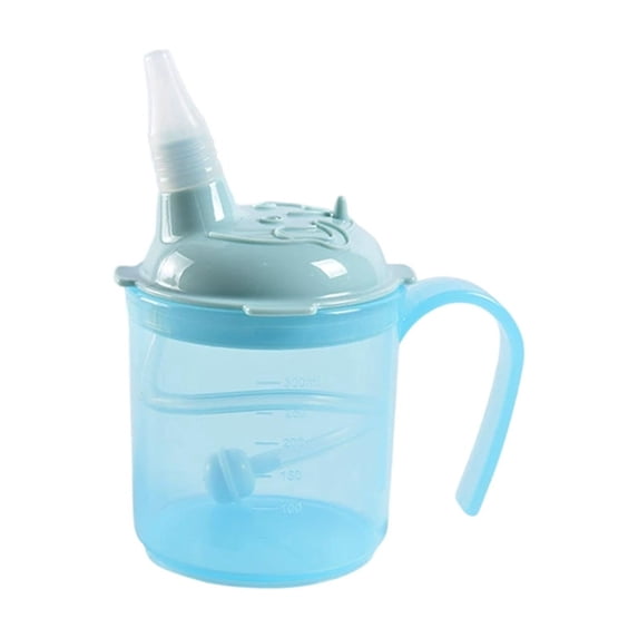 Yhmxh Anti-Choking Straw Cup for Elderly and Disabled Adults 3.15 Inch Spill-Proof Convalescent Feeding Cup with Handles and Measurement Scale Drinking Aid for Patients and Maternity Use