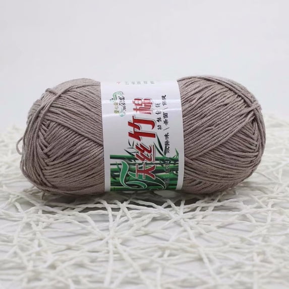 Yhmxh Bamboo Cotton Crochet Knitting Yarn Skeins, 50g/1.76oz Soft Breathable Milk Cotton Hand Knitting Thread, Lightweight DIY Craft Yarn for Handmade Clothes Hats Doll Knitting Crochet Supplies