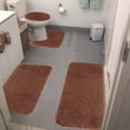 thumbnail image 1 of Yhmxh Bath Rugs, Sturdy Plush Non-Slip Bathroom Mats Set 4 Piece with Super Soft U-Shaped Toilet Washable Rug, Water Absorbent Rugs for Bathroom, Shower, Tub, 1 of 5
