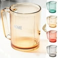 thumbnail image 1 of Yhmxh Bathroom Tumbler Cup with Handle, 500ml/17oz Clear Portable Toothbrush Cups Unbreakable Toothbrush Holders, Reusable Non-slip Drinking Cups Plastic Mouthwash Bathroom Brushing Cup, 1 of 7