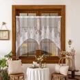 thumbnail image 1 of Yhmxh Boho Crochet Swag Curtain Valances with Tassels for Kitchen Windows, Rustic Floral Lace Macrame Curtain Toppers Semi Sheer Window Treatments for Living Room, Bathroom, Half Window, White, 1 of 6