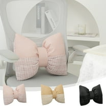 Yhmxh Bow Pillow Bow Shaped Pillow Decorative, Soft Bowknot Throw Pillow Sofa Lumbar Pillow Car Backrest Cushion, Novelty Big Bow Pillow Plush Cushion Home & Car Decoration (12.2"x14.57")