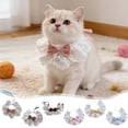 thumbnail image 1 of Yhmxh Cat Bow Collar, Breakaway Kitten Collar with Cute Bow Tie Girl Cat Collars Cats Princess Costumes Pink Outfit for Kitty and Small Dogs Puppies Birthday Party, 1 of 7