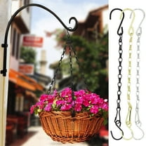 Yhmxh Chain for Hanging Plants,11.5 Inch Black Hanging Chain, Small Hanging Basket Chain Kits with Hooks for Bird Feeder Hanging Basket Extender Porch Wind Chime, Chains Signs and Ornaments