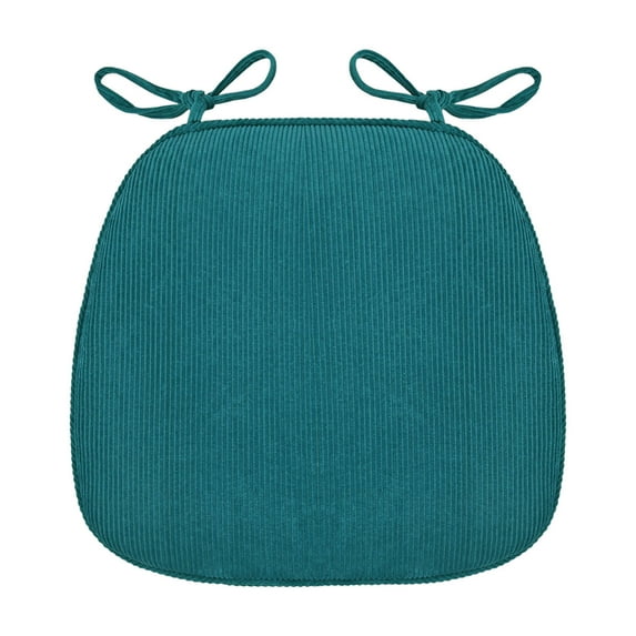Yhmxh Chair Cushions for Dining Chairs, 2" Thick Seat Cushions for Kitchen Chairs, D-Shaped Chair Pads with Washable Cover, Indoor Seat Cushions with Ties and Non Slip Backing, 17"x 16"