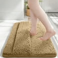 thumbnail image 1 of Yhmxh Chenille Bathroom Rug Mat, 24 x 16 Extra Soft Non Slip Absorbent Water Bath Rug, Quick Dry Machine Washable Chenille Shaggy Shower Mat, Bath Mat for Bathroom Floor, Home Decor Accessories, 1 of 7