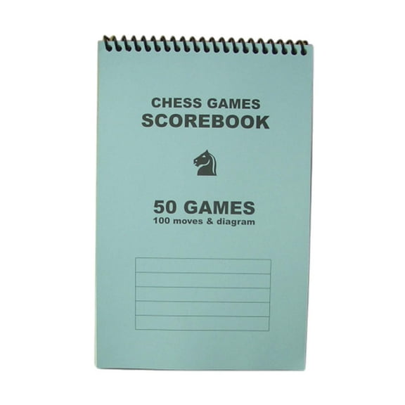 Yhmxh 100 Chess Score Sheets | Chess Record ‌Works‌ | 100 moves per sheet | Chess Improvement ‌Works‌ | Record Moves | Chess Notation ‌Works‌ | Notation Pad | Gift for Chess Players(Blue)
