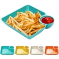 thumbnail image 1 of Yhmxh Chips and Salsa Serving Dish Plates, Reusable Snack Tray Food Veggie Platter Dipping Serving Trays with Sauce Rack for Buffet Family Party Sushi Taco Salsa Charcuterie Barbecue Plate, 1 of 7