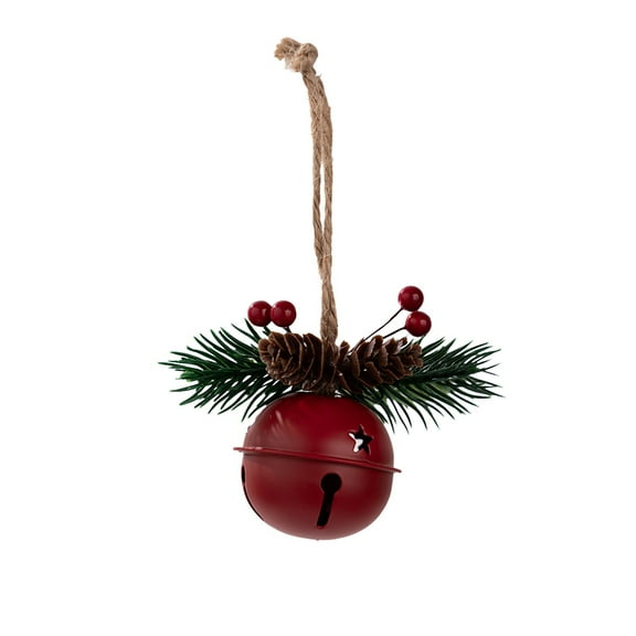 Yhmxh Christmas Bells Decorations Large Red Jingle Bell Ornaments Big Giant Xmas Hanging Bells for Christmas Tree Pendant, Holiday Winter Party Wall Decor Outdoor 4 Inches Window Memorial Ornament