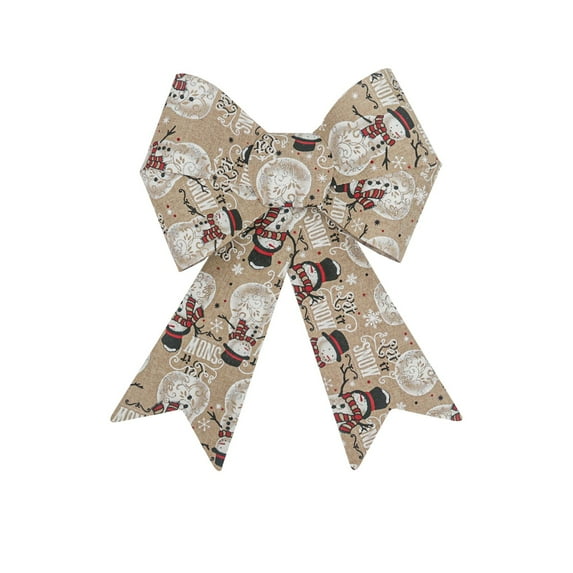 Yhmxh Christmas Bows for Wreaths, Christmas Wreath Bows, Santa Claus Bows for Xmas Tree, Snow Bows for Front Door, Christmas Decor, Burlap Bows for Wreath Indoor Outdoor Wall Decorations