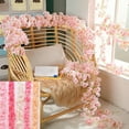 thumbnail image 1 of Yhmxh Christmas Decoration Cherry Blossom Garland Hanging Cherry Blossom Vines 5.9 ft White Artificial Cherry Blossom Flower Vines Silk Flower Garland Outdoors for Wedding Garden Party Arch Decor, 1 of 7