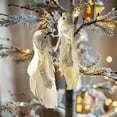 thumbnail image 1 of Yhmxh Christmas Dove Birds Clip, Xmas Artificial Feathered Bird with Clip Ornaments on Christmas Tree, Xmas Ornaments with Feather Realistic Fake Bird Craft for Wedding Party Garland DIY Accessories, 1 of 6
