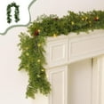 thumbnail image 1 of Yhmxh Christmas Garlands Norfolk Pine Garland Real Touch Artificial Faux Pine Greenery Garland for Indoor Outdoor Decor, Pine Green Garland Mantel for Fireplace Staircase Winter Xmas Decorations, 1 of 5