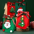 thumbnail image 1 of Yhmxh Christmas Gift Bags Felt Christmas, Red and Green Felt Treat Bags with Handles, Santa Claus Suit Treat Baskets Present Bag Reusable Gift Baskets for Holiday Xmas Party Favor Decoration, 1 of 7