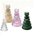 thumbnail image 1 of Yhmxh Christmas Glass Candlestick Holder, Taper Christmas Tree Shape Clear Candle Holder Fit 0.8 Inch Candle Crystal Candlestick Stand Centerpiece for Christmas Table Centerpiece Wedding Party, 1 of 5