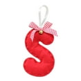 thumbnail image 1 of Yhmxh Christmas Initial with Bow, Red Christmas Tree Ornaments, Personalized DIY Christmas 26 Letters Ornaments Christmas Decoration Xmas Tree Hanging Decor, Farmhouse Felt Monograms Decoration, 1 of 6