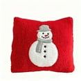 thumbnail image 1 of Yhmxh Christmas Pillow Covers, 18x18 inch Decorative Soft Plush Christmas Snowman Pillow Covers Beige 3D Embroidered Couch Cover Pillow Case for Sofa Bedroom Living Room Holiday Winter Home Decor, 1 of 6