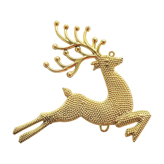 Yhmxh Christmas Reindeer Hanging Ornaments for Christmas Tree, Glitter Plastic Elk Decorations, Dancing Deer Figurine Ornament for Holiday Party Decoration Xmas Gift Home Decor Accessories